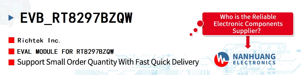 EVB_RT8297BZQW RICHTEK EVAL MODULE FOR RT8297BZQW