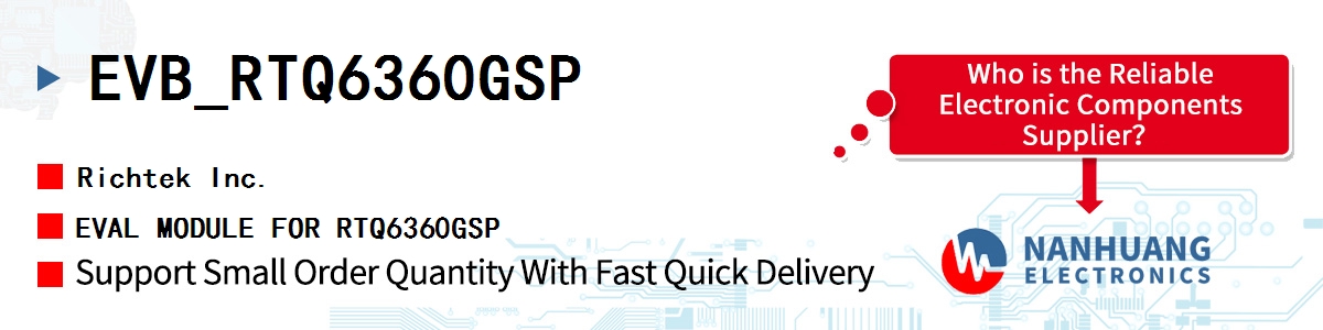 EVB_RTQ6360GSP RICHTEK EVAL MODULE FOR RTQ6360GSP