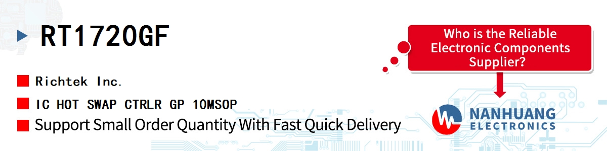 RT1720GF RICHTEK IC HOT SWAP CTRLR GP 10MSOP