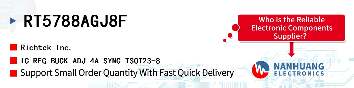 RT5788AGJ8F RICHTEK IC REG BUCK ADJ 4A SYNC TSOT23-8