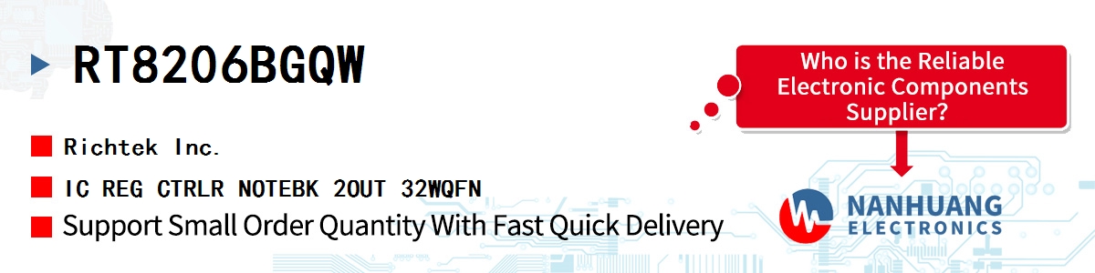 RT8206BGQW RICHTEK IC REG CTRLR NOTEBK 2OUT 32WQFN