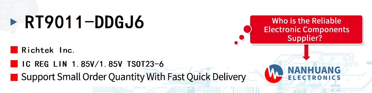 RT9011-DDGJ6 RICHTEK IC REG LIN 1.85V/1.85V TSOT23-6