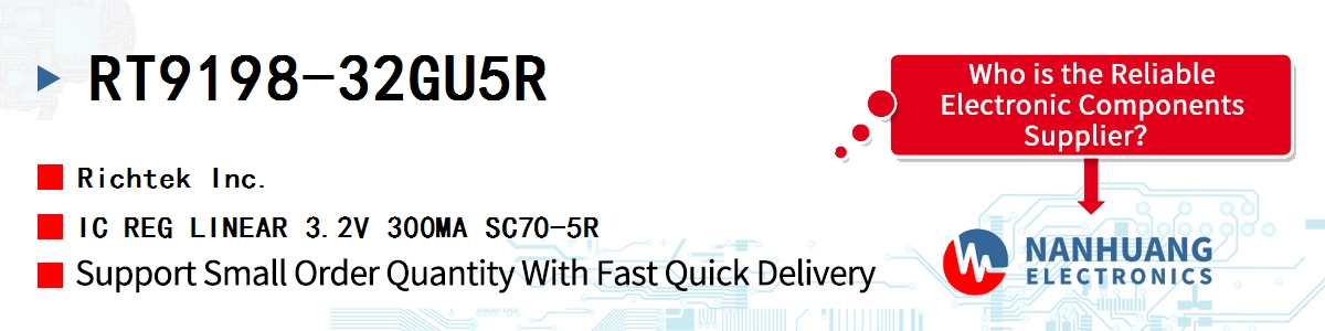 RT9198-32GU5R RICHTEK IC REG LINEAR 3.2V 300MA SC70-5R