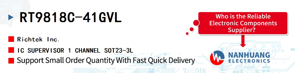 RT9818C-41GVL RICHTEK IC SUPERVISOR 1 CHANNEL SOT23-3L